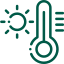 Curtains heat icon