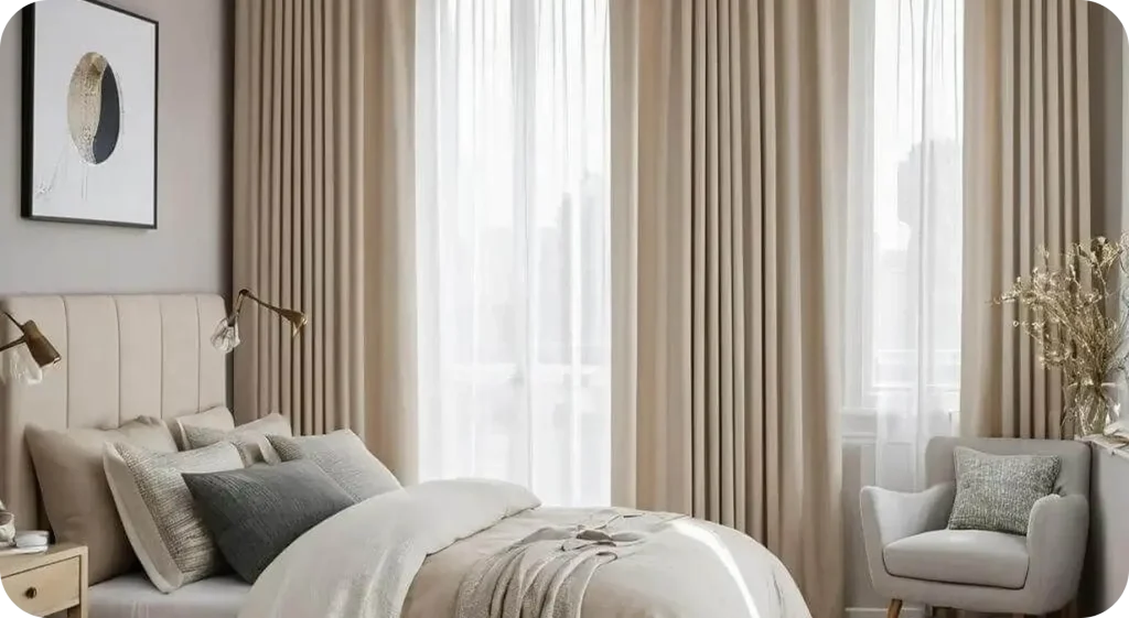 Custom-Made Bedroom Curtains