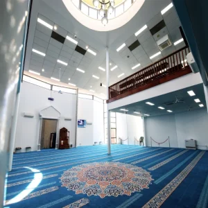 Turquise Blue Border Masjid Carpet